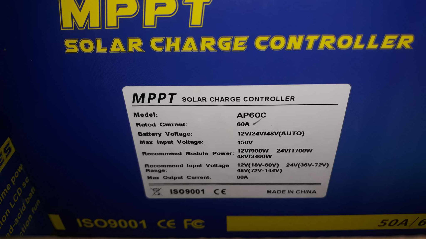 Bolinao Solar MPPT Solar Charge Controller (12V/24V/48V Auto Recognize)