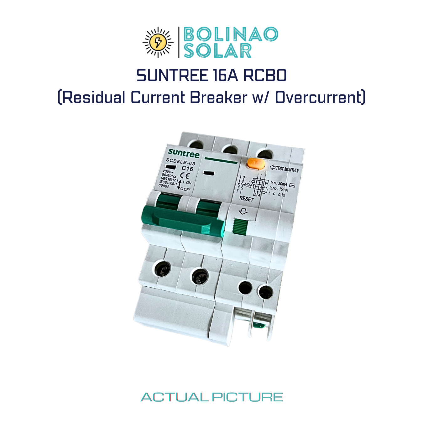 SUNTREE| AC RCBO Residual Current Breaker with Overcurrent 16A/20A/32A/40A/63A