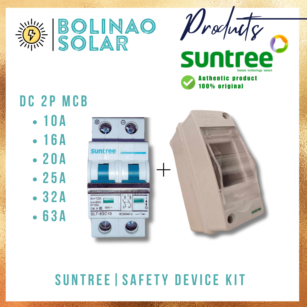 SUNTREE | Safety Device Kit (2Pole AC/DC MCB with 2way Distribution Box)