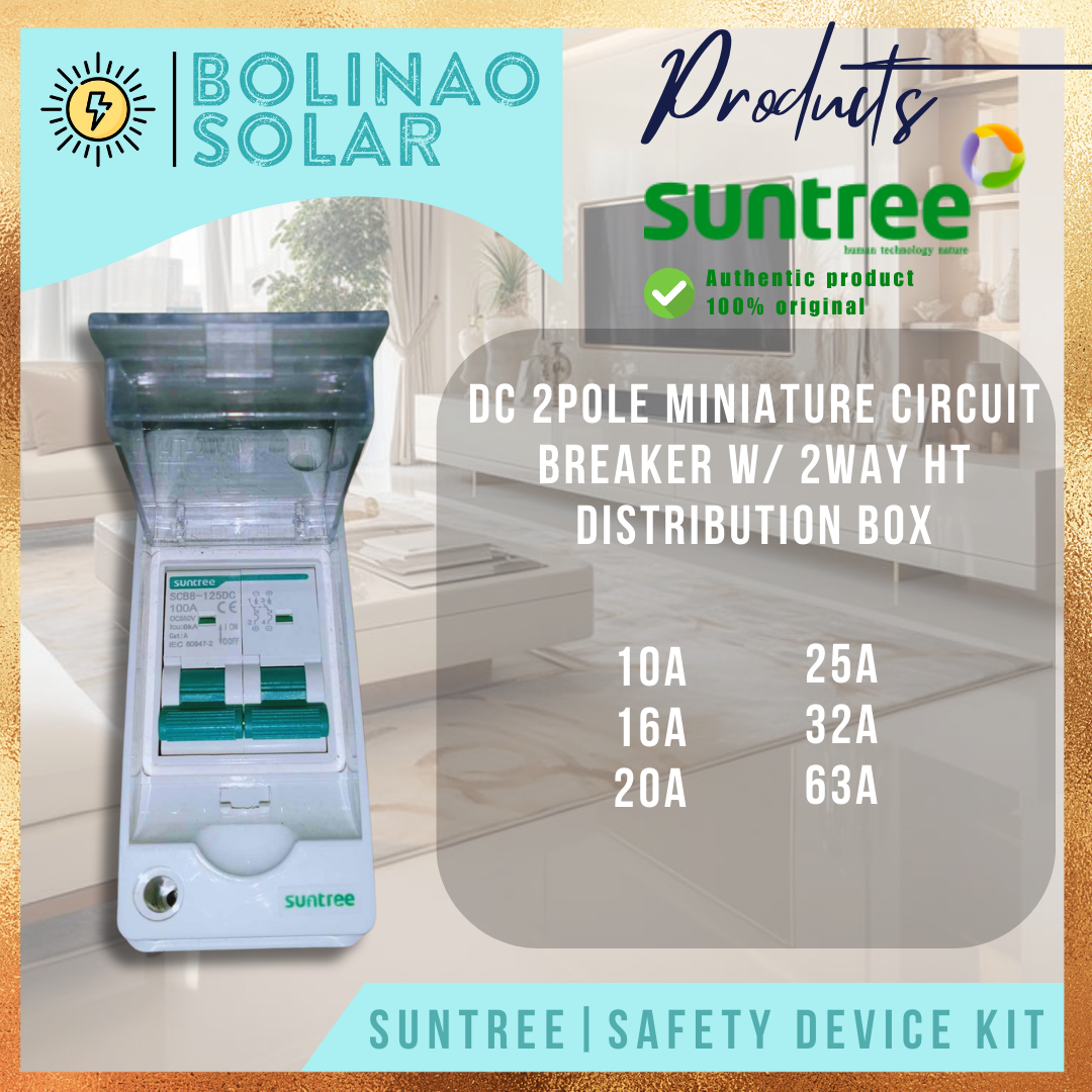 SUNTREE | Safety Device Kit (2Pole AC/DC MCB with 2way Distribution Box)