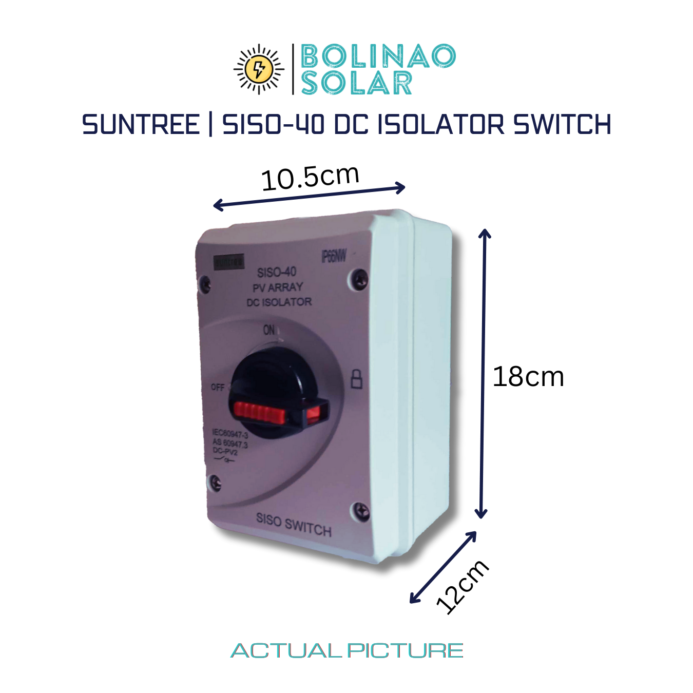 SUNTREE | SISO-40 4P 1000V DC ISOLATOR SWITCH 10A/16A/20A/25A/32A