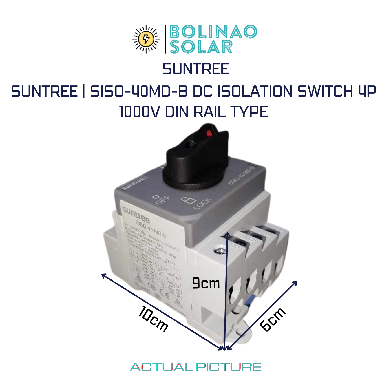 SUNTREE | SISO-40 4P 1000V DC ISOLATOR SWITCH 10A/16A/20A/25A/32A
