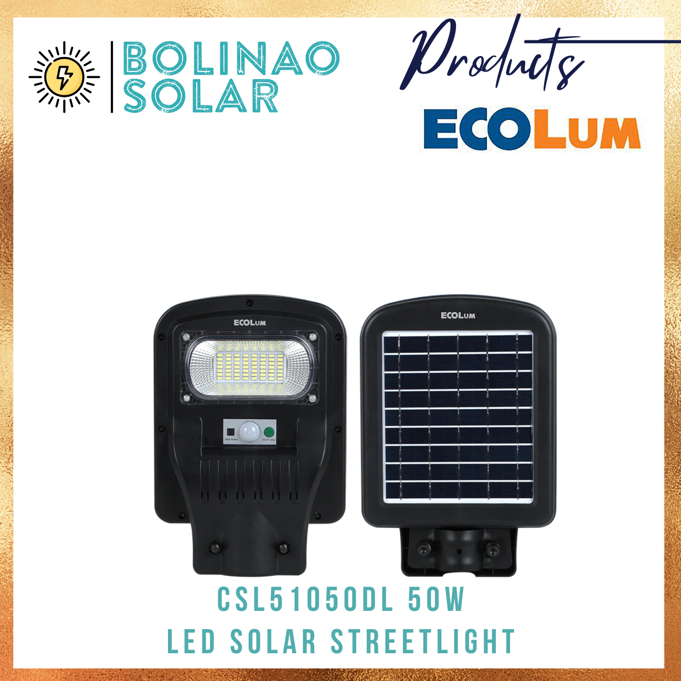 Ecolum | Solar Streetlight 50W / 100W/ 150W