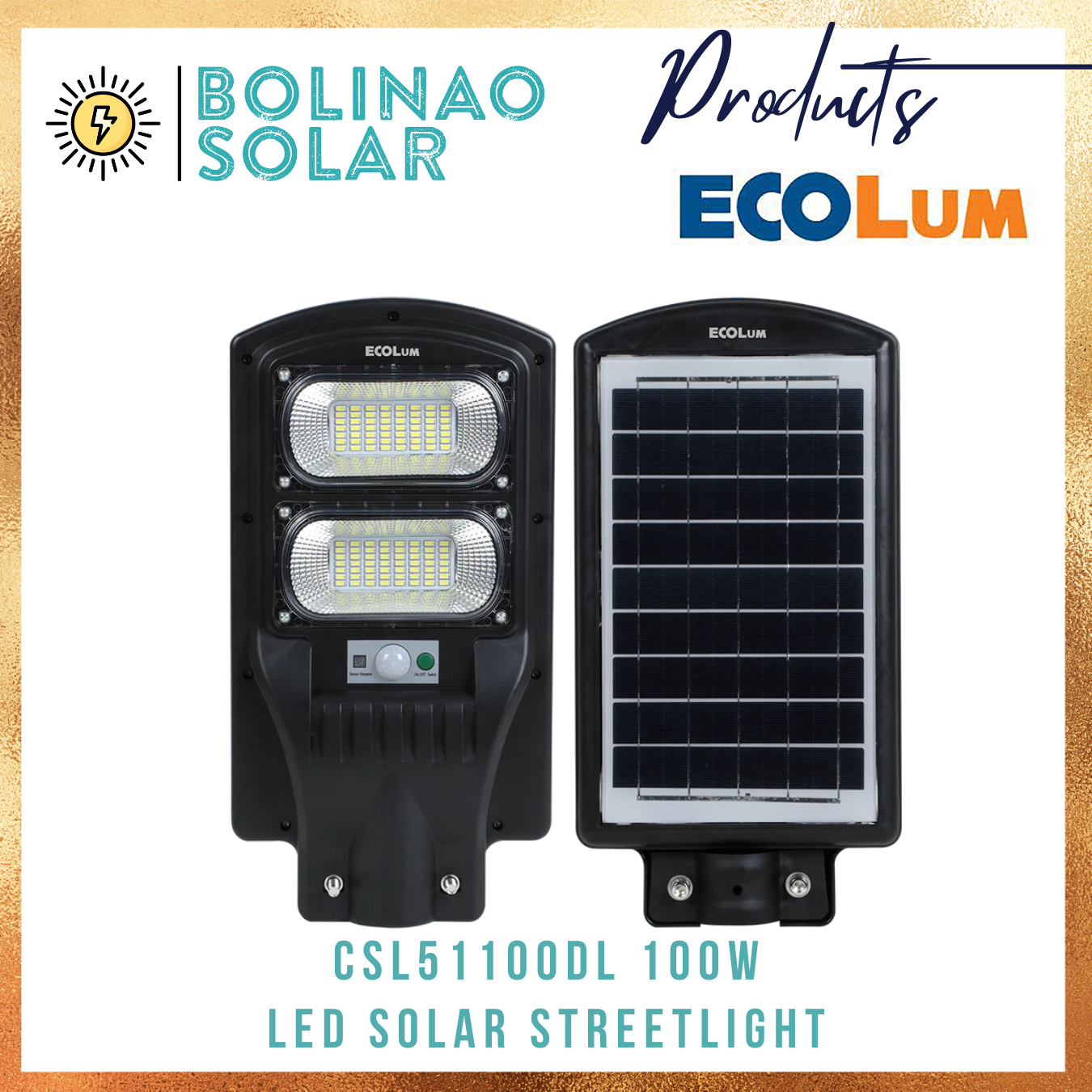 Ecolum | Solar Streetlight 50W / 100W/ 150W