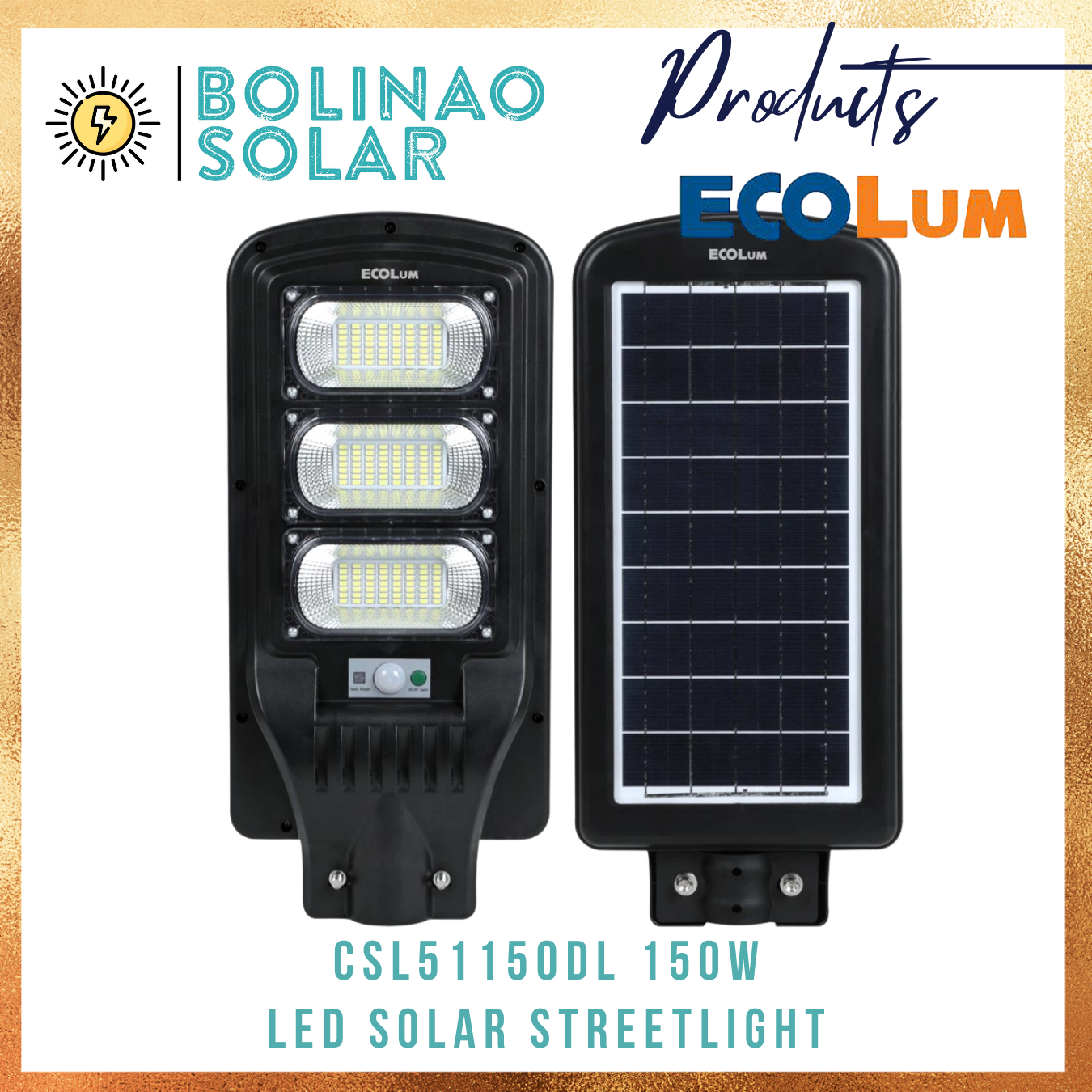 Ecolum | Solar Streetlight 50W / 100W/ 150W