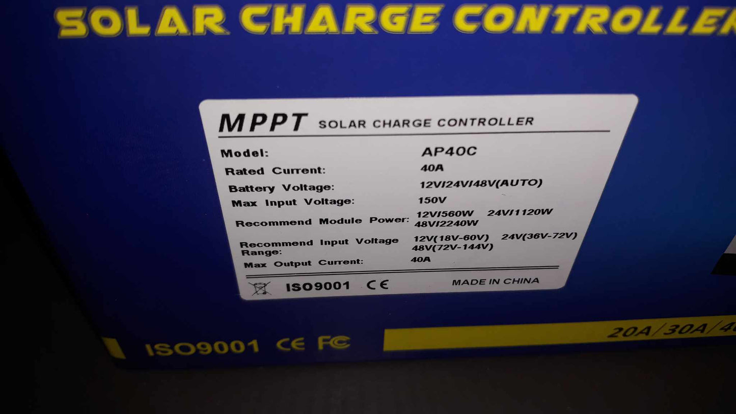Bolinao Solar MPPT Solar Charge Controller (12V/24V/48V Auto Recognize)