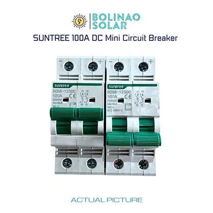 SUNTREE | DC MCB 2-Pole 550V (SL7-63) MCCB DIN Rail Type (10A/16A/20A/25A/32A/40A/63A/80A/100A/125A)