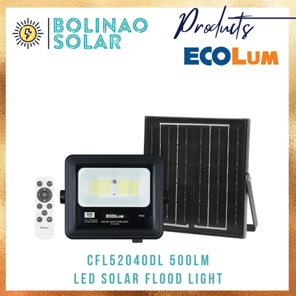 Ecolum Solar Floodlight (400Lm / 500Lm / 700lm / 1200Lm / 1600Lm)