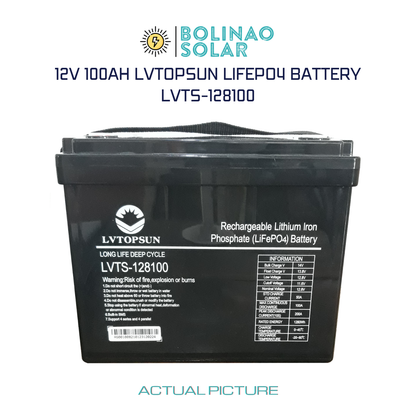 LVTOPSUN 12V 100AH Lithium Iron Phosphate (LiFePO4) Rechargeable Battery