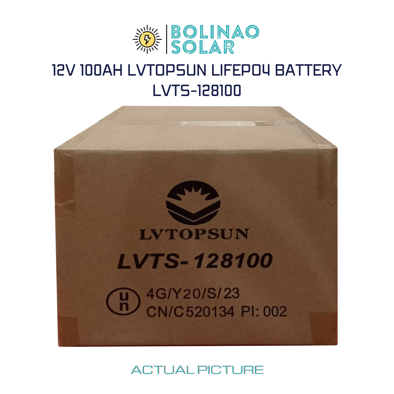 LVTOPSUN 12V 100AH Lithium Iron Phosphate (LiFePO4) Rechargeable Battery