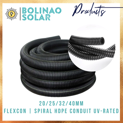 FlexCon HDPE Spiral Conduit - UV rated (20/25/32/40mm) per meter