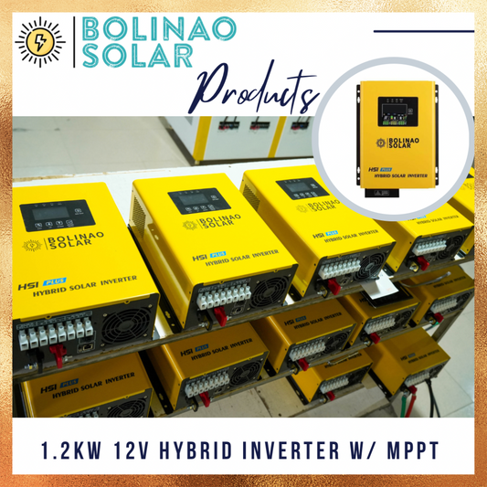 Bolinao Solar 1.2KW 12V/24V Hybrid Inverter w/ MPPT Charge Controller
